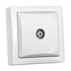 Πρίζα TV Τερματική Λευκή Επίτοιχη IP20 13-3850